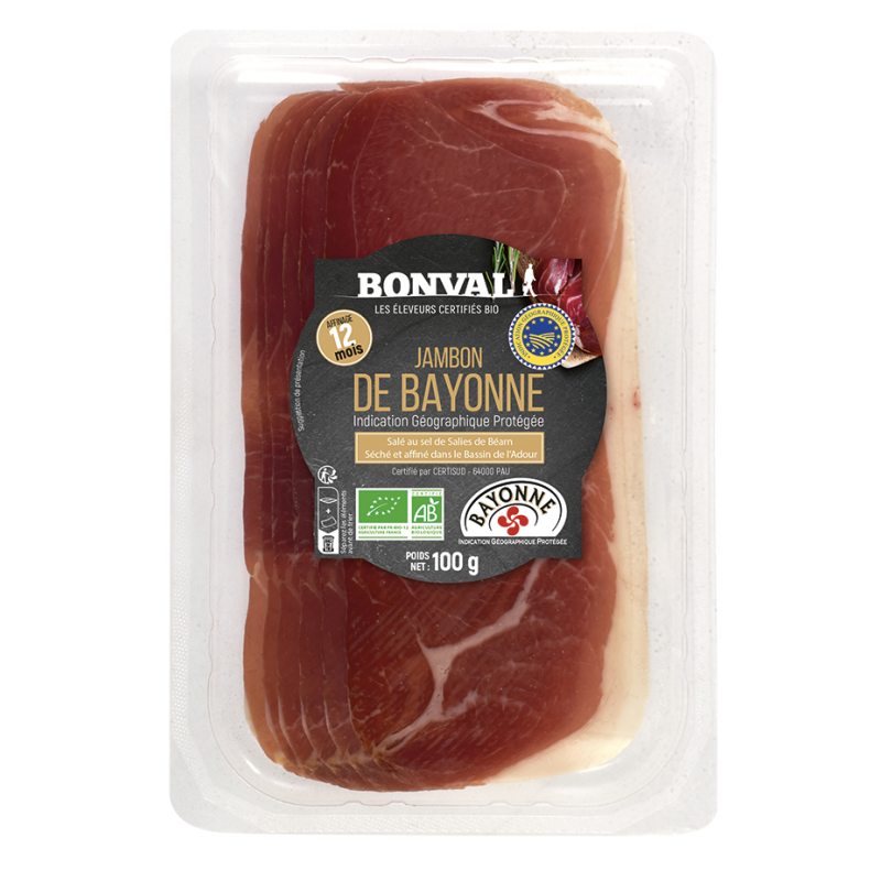 JAMBON DE BAYONNE BIOLOGIQUE ENTIER AVEC OS, LÉGÈREMENT PELÉ